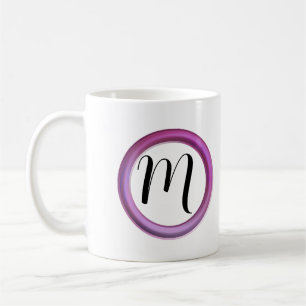 Monogramm-Rosa-Kreisel-Kaffeetasse Kaffeetasse