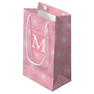 Monogramm-Rosa-Kreismuster Kleine Geschenktüte