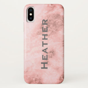 Monogramm rosa Marmor Hintergrund Case-Mate iPhone Hülle