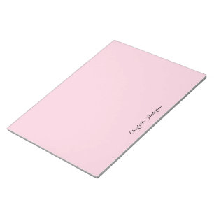 Monogramm Rosa   Moderne Minimalistische Weibchen Notizblock