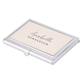 Monogramm Rosa | Moderne Minimalistische Weibchen Visitenkarten Dose