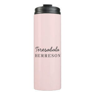 Monogramm Rosa Moderne Minimalistische Weibliche A Thermosbecher