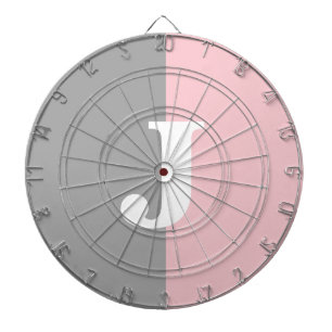 Monogramm, rosa und grau gestrichen dartscheibe