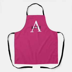 Monogramm-Rosa-Uniform Schürze