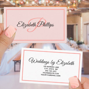 Monogramm-Rose-Basisbrief Beruflich Visitenkarte