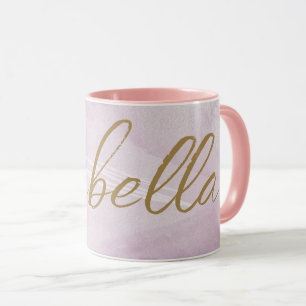Monogramm Rosé   Elegantes Roségold Minimalistisch Tasse