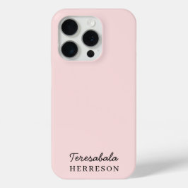 Monogramm Rosé Modern Minimalistisch Weiblich Case-Mate iPhone Hülle