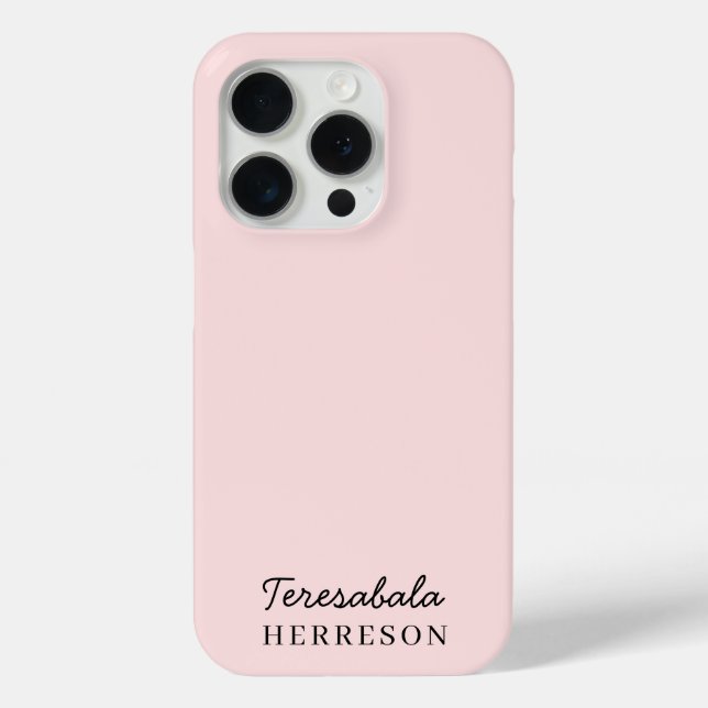 Monogramm Rosé Modern Minimalistisch Weiblich Case-Mate iPhone Hülle (Rückseite)
