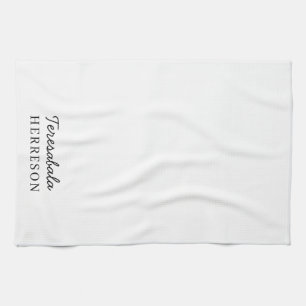 Monogramm Rosé Modern Minimalistisch Weiblich Geschirrtuch