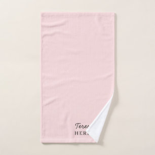 Monogramm Rosé Modern Minimalistisch Weiblich Handtuch