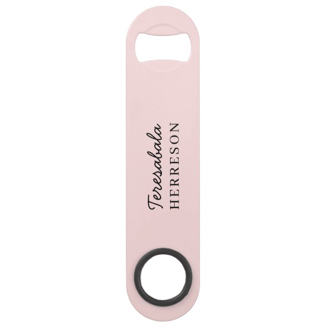 Monogramm Rosé Modern Minimalistisch Weiblich  Speed Flaschenöffner (Vorderseite)