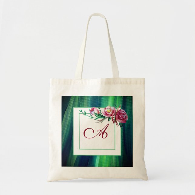 Monogramm-Rose Tasche (Vorne)