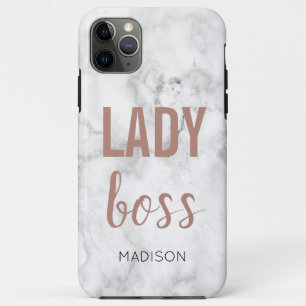 Monogramm-Roségold-Buchstaben   Marmor-Chefin Case-Mate iPhone Hülle