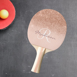 Monogramm Roségold Ombre Pretty Tischtennis Schläger