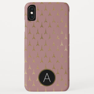 Monogramm-Rosen-Gold und Goldfolie Paris Case-Mate iPhone Hülle