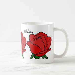 Monogramm-Rosen-Tassenschalen und Steins Tasse