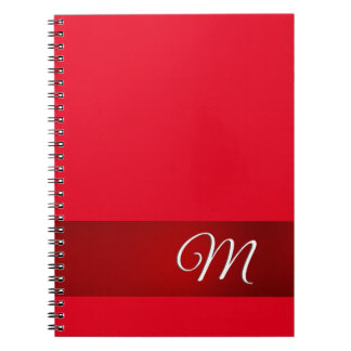 Monogramm Rot Schlicht Elegant Minimalistische Kal Notizblock