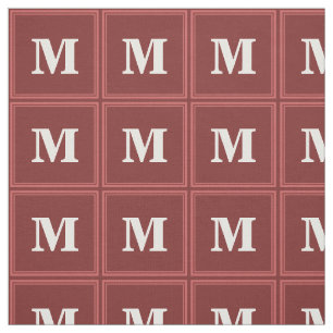 Monogramm rot stoff