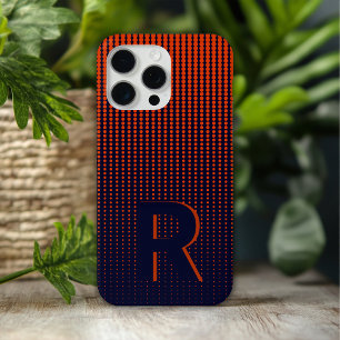 Monogramm Roter Halftone Moderner Anfangsbuchstabe Case-Mate iPhone Hülle