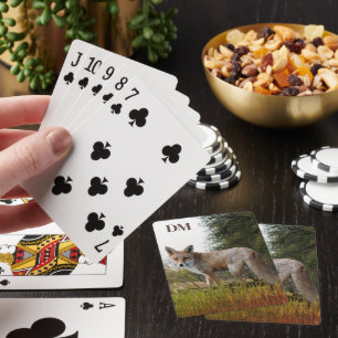 Monogramm Rotfuchs klassische Spielkarten
