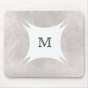 Monogramm-Rückseite personalisieren Weiß reinigen Mousepad