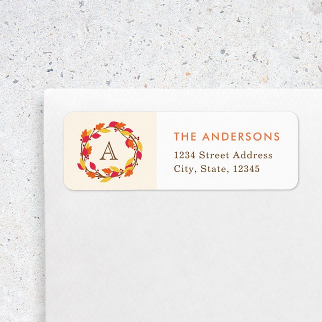 Monogramm-Rücksendeadresse für den Namen der Herbs (Von Creator hochgeladen)