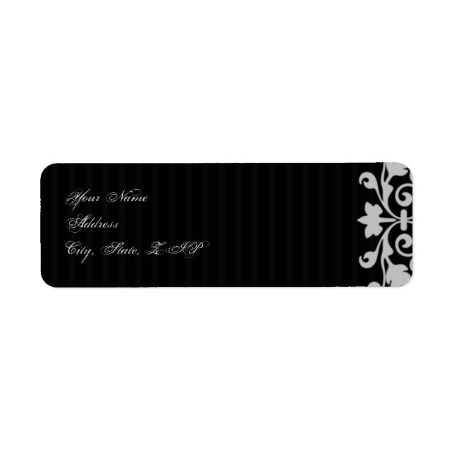 Monogramm-Rücksendeadresse für Gothic-Rahmen (Vorne)