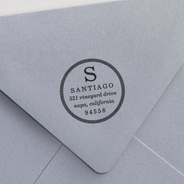 Monogramm-Rücksendeadresse Permastempel (Von Creator hochgeladen)