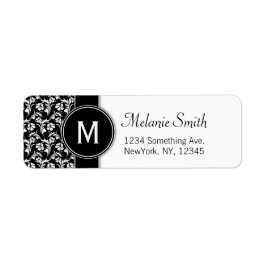Monogramm-Rücksendeadressen-Aufkleber