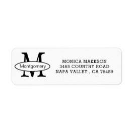Monogramm/Rücksendeadressen-Aufkleber