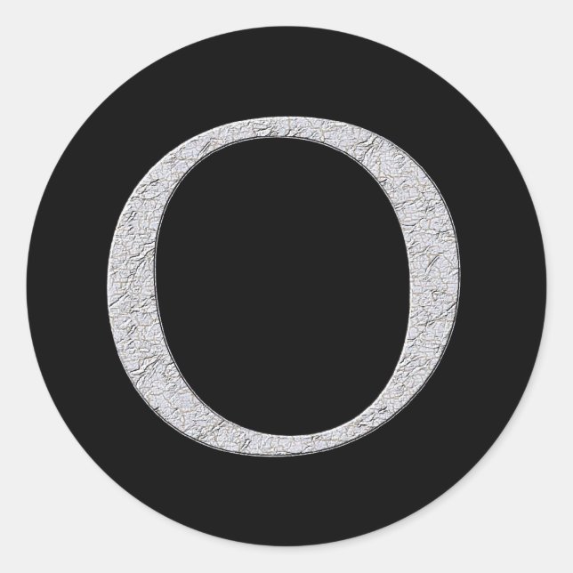 Monogramm Runder Aufkleber (Vorderseite)