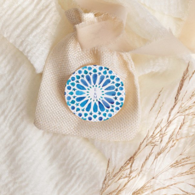 Monogramm Runder Aufkleber (Von Creator hochgeladen)