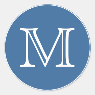Monogramm Runder Aufkleber