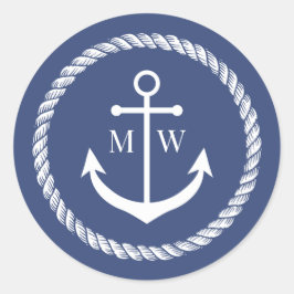 Monogramm Runder Aufkleber