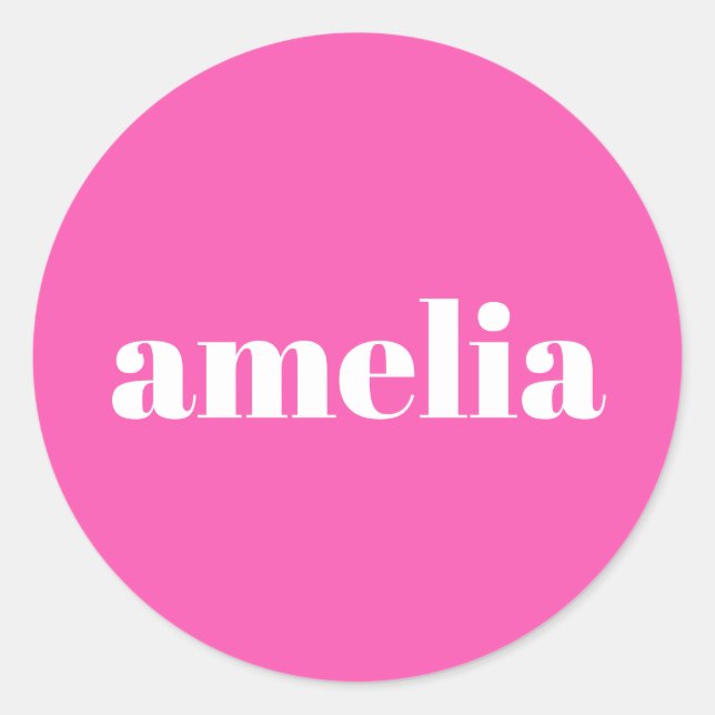 Monogramm Runder Aufkleber (Vorderseite)