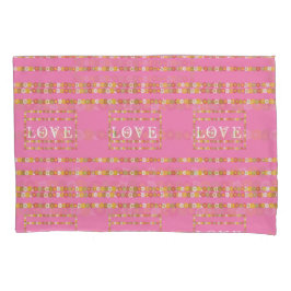 Monogramm rustikale Daisy Floral Liebe Rosa Kissenbezug