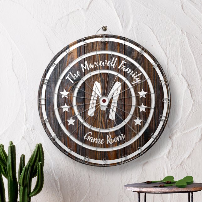 Monogramm Rustikale Scheunenholz Dartscheibe (Von Creator hochgeladen)
