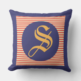 Monogramm S-Familienwappen Kissen