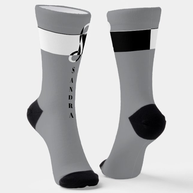"Monogramm S" Socken (Gewinkelt)
