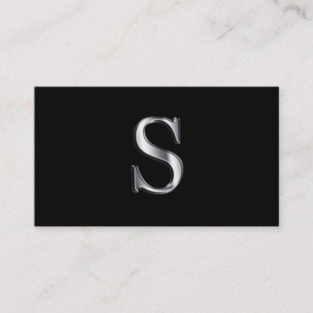 Monogramm S-Visitenkarten Visitenkarte (Vorderseite)