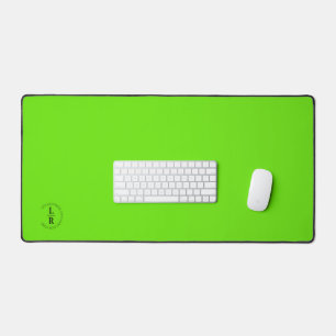 Monogramm, Salon, minimalistisch neongrün Schreibtischunterlage