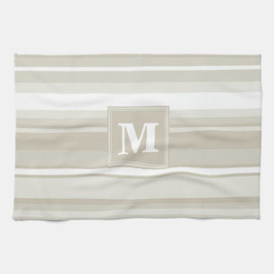 Monogramm Sandsteinstreifen Geschirrtuch