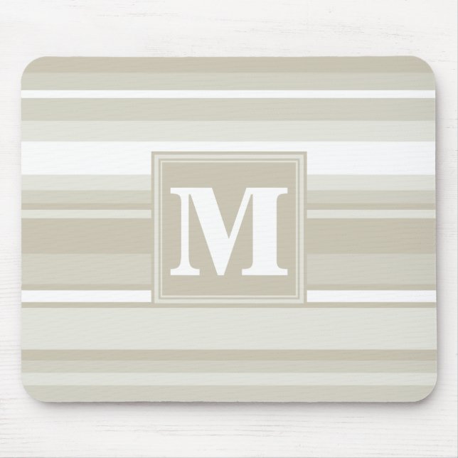 Monogramm Sandsteinstreifen Mousepad (Vorne)