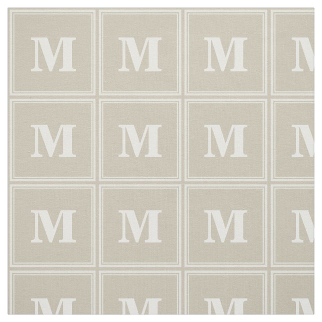Monogramm Sandsteinstreifen Stoff (Muster)