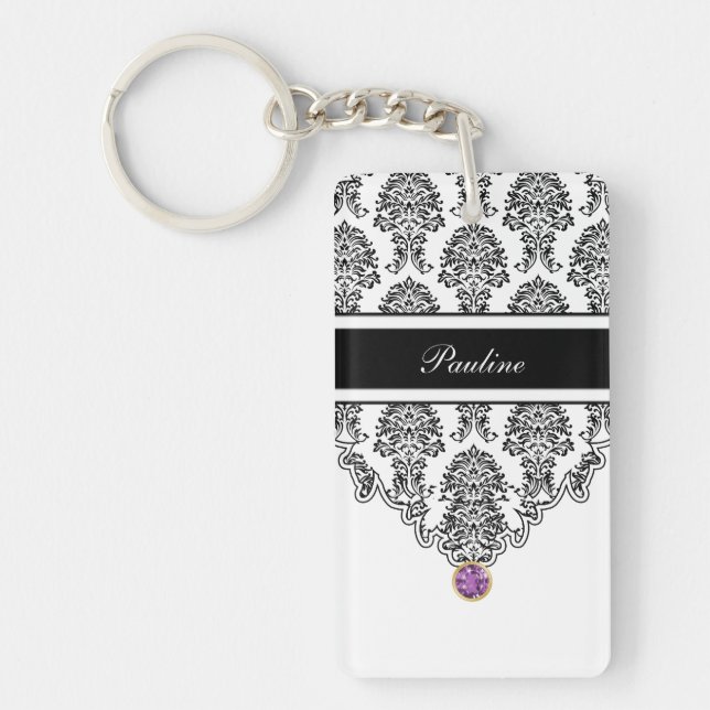 Monogramm-Schlüsselanhänger zwei Seiten Schlüsselanhänger (Vorderseite)