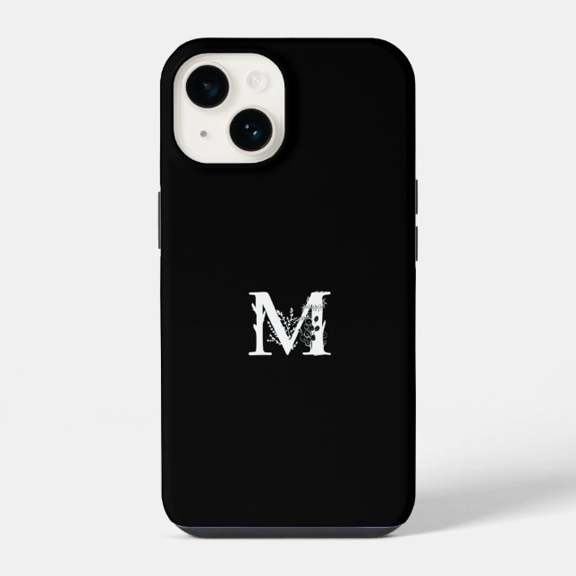 MONOGRAMM SCHREIBEN MINIMALISTISCH iPhone HÜLLE (Rückseite)