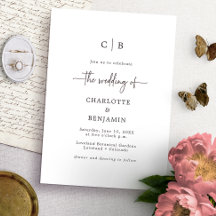 Monogramm-Schrift Hochzeit