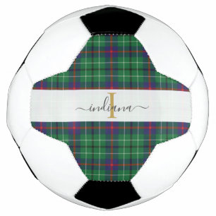 Monogramm Schrift Name Karo Clan Duncan Tartan Fußball