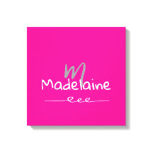 Monogramm Schriftart, handgezeichnet, rosa weiß