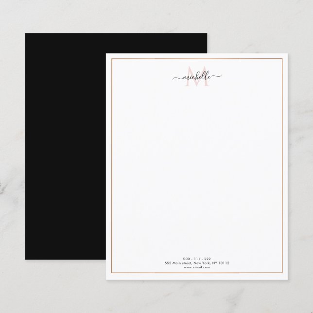 Monogramm-Schriftzeichen (Vorne/Hinten)